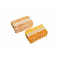 Мармелад РАЗНОКАЛЯРОВЫ 190гр з КАКОСАМ вкус АПЕЛЬСИНА  и ЛИМОНА многослойный /КМ/