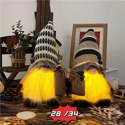 Новогодние игрушкиСветящиеся гномы🔥🔥 Оптом цена:300₽Упаковка 4 штук разныеВысот:28смРаботает на батарейки