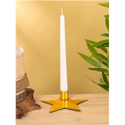 Подсвечник на 1 свечу «Звезда», 13×12×3 см, золотой