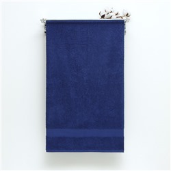 Полотенце махровое с бордюром 70х140 см, DARK BLUE, хлопок 100%, 440г/м2