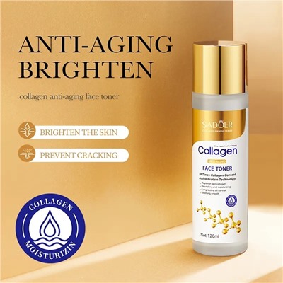 SADOER, Антивозрастной тоник для лица Collagen Anti-Aging Toner, 120мл
