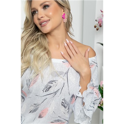 Блуза "Эндрита" (светло-серая) Б5583