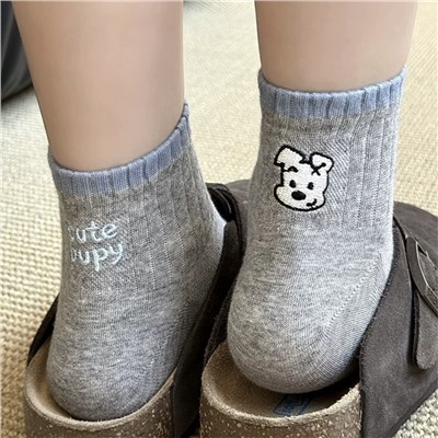 Cartoon heel sticker, cute universal brand low knee socks, Korean style