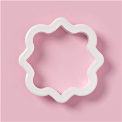 Формы для печенья Доляна «Рамки», набор 4 шт.: 9×7.5 / 8.7×6.6 / 8×9 / 8.5×6.5 см, пластик, белые