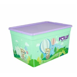 Контейнер для хранения игрушек с крышкой "POLLY", 14*28*28см / 10л