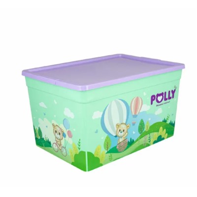 Контейнер для хранения игрушек с крышкой "POLLY", 14*28*28см / 10л