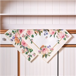 КОМПЛЕКТ САЛФЕТОК ИЗ 2-Х ШТ  "ВИНТАЖ"40Х40 СМ ,КРЕМОВЫЙ, 100% ХЛОПОК,ТВИЛ