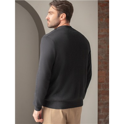 Джемпер двуслойной вязки из мягкой пряжи с хлопком