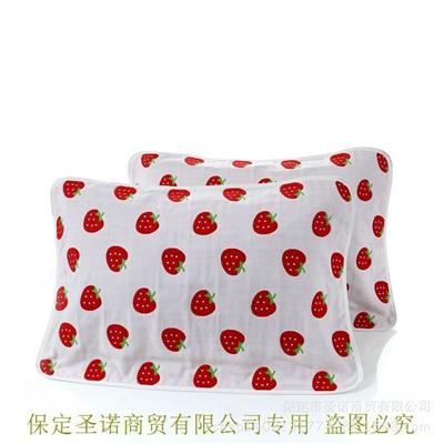 Zhiyang multi-layer gauze pillow towel jacquard factory price direct sale breathable sweat-absorbing soft anti-mites pure cotton jacquard technology