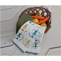 Махровые Кухонные Полотенца с Вышивкой 45x65 см 2 шт/уп Apple Art Çay Havlusu 45x65cm - EcoCotton
