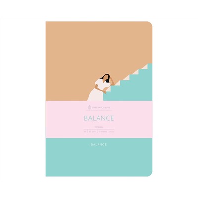 Тетрадь 40л., А5, точка на сшивке Greenwich Line "Balance", матовая ламинация, тон. блок 80г/м2