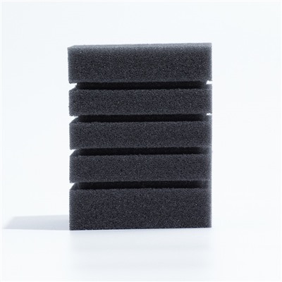 Губка прямоугольная для фильтра турбо № 7, 8×8×10 см, серая