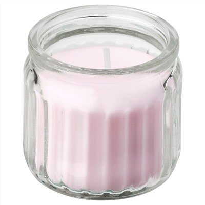 LUGNARE, Duftkerze im Glas, Jasmin/rosa,, 12 Std.
