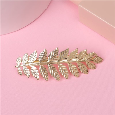 Заколка - автомат для волос «Либерти», веточка, 8.8 см, золото