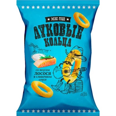 Луковые кольца Mini Free со вкусом лосося в сливочном соусе 45 г/КДВ
