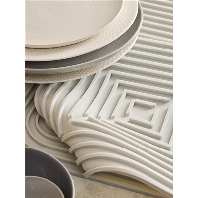 Коврик для сушки посуды Dry Flex, 34,6х44,6 см, серый