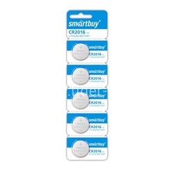 Батарейка литиевая Smartbuy CR2016/5BL
