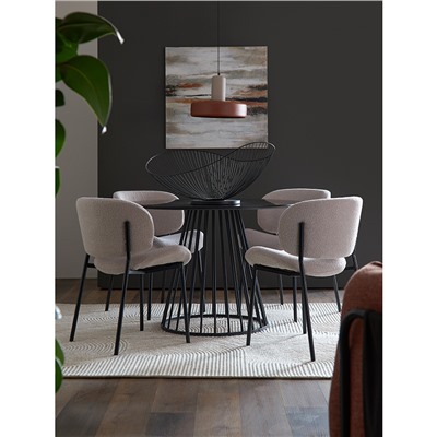 Стул Embrace, букле, серо-бежевый