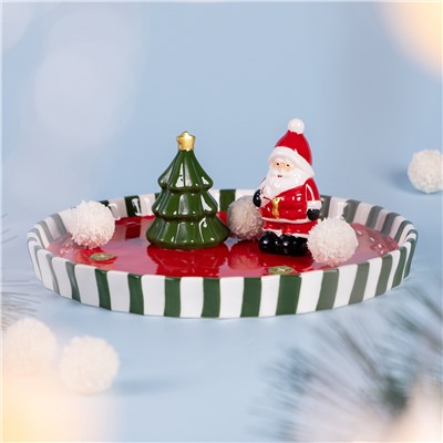 БЛЮДО СЕРВИРОВОЧНОЕ КОЛЛЕКЦИЯ "CHRISTMAS GIFT" 25*25*8,5 СМ