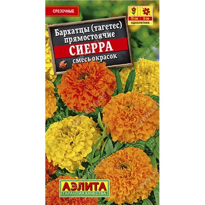 1151 Бархатцы Сиерра прямостоячие, смесь сортов 0,3гр
