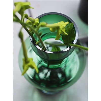 Ваза Florum, 25 см, изумрудная