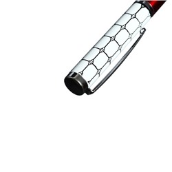 Ручка подарочная, шариковая «Мозаика» в пластиковом футляре, поворотная, бордово-белая