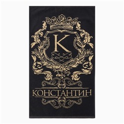 Полотенце махровое Этель «Константин», 50×90 см, 100% хлопок, 420 г/м², чёрное