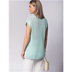 Летнее полупрозрачное поло тончайшей вязки