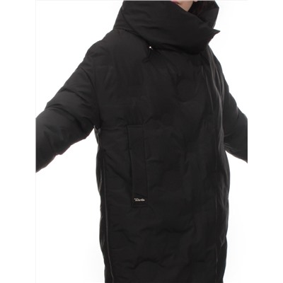 302 BLACK Пальто зимнее стеганое женское (200 гр. холлофайбер)