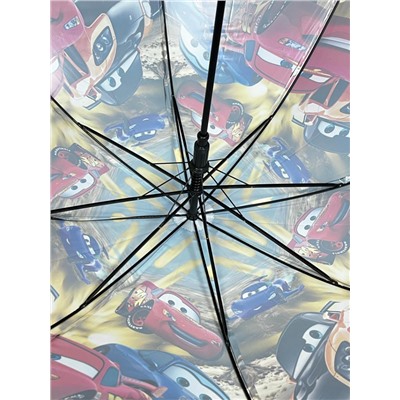 Зонт-трость для мальчика с мультгероями полуавтомат Арт 001/3