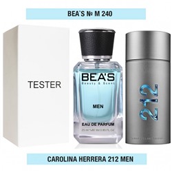 Tester Beas M240 Carolina Herrera 212 Men edp 25 ml, Парфюм мужской Beas M240 создан по мотивам аромата Carolina Herrera 212