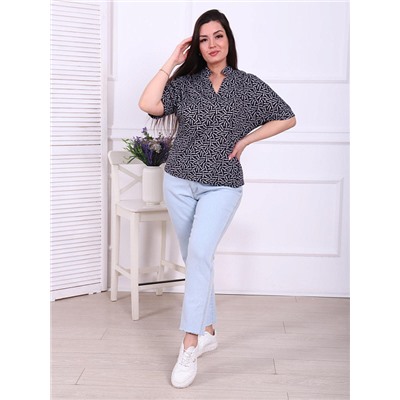 Блузка Бродери чёрный ИвК