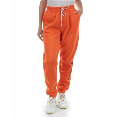 M053 ORANGE Брюки спортивные женские на флисе (100% хлопок) 7986
