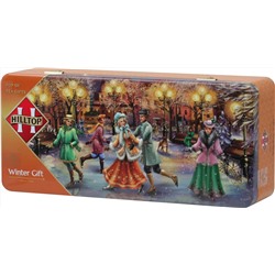 HILLTOP. Новый год. Шкатулка Рождественские катания 150 гр. жест.шкатулка