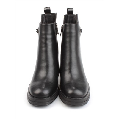 04-M3-838 BLACK Ботильоны зимние женские (натуральная кожа, натуральный мех)