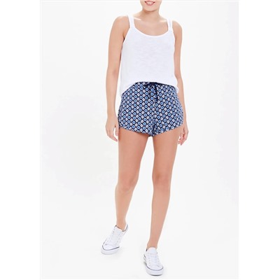 Tile Print Jersey Shorts