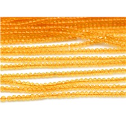 Бусины из шпинели шарик гр.2мм цв.апельсиновый, 36см, 205 бусин