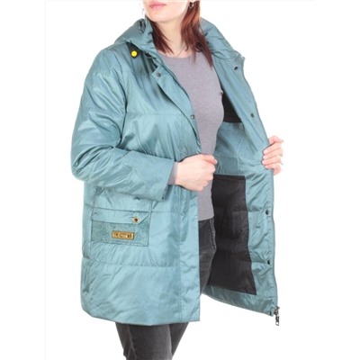 22-309 GREY-GREEN Куртка демисезонная женская AKiDSEFRS (100 гр. синтепон)