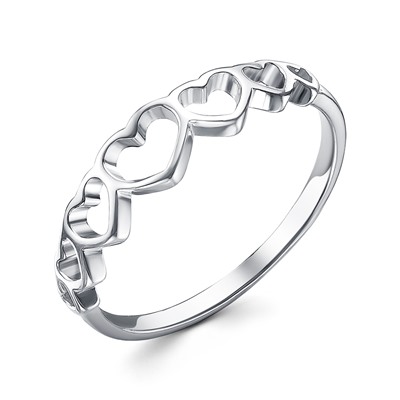 Кольцо родированное серебро 925*