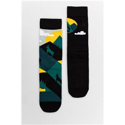 Skarpetki bawełniane męskie wzorzyste (2-pack) kolor multicolor