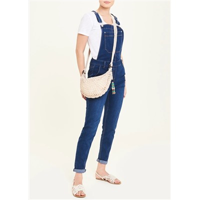 Crochet Cross Body Half Moon Bag