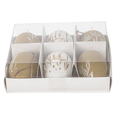 GAEM Набор из 6-ти изделий декоративных подвесных "Яйцо" (3,5*5,5), L15 W13 H5 см