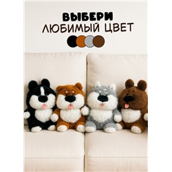 Мягкая плюшевая смешная игрушка собака с языком 25 см