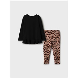Комплект для девочки: лонгслив и легинсы
