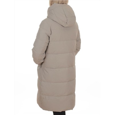 2129 BEIGE Пальто зимнее женское (200 гр. холлофайбер)