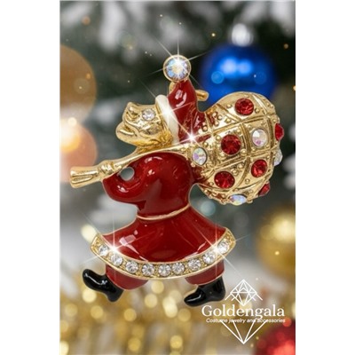 Брошь новогодняя "дед мороз" БР4 модель БРО/21