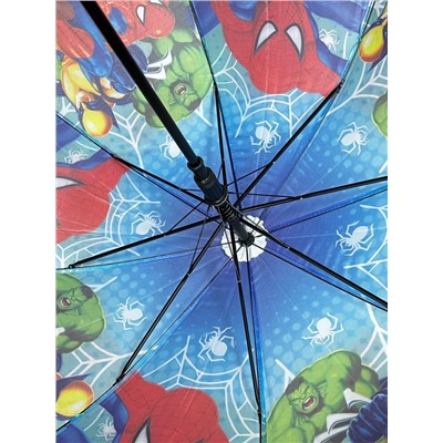 Зонт-трость для мальчика с мультгероями полуавтомат Арт 1004/7