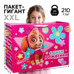 Пакет подарочный «С днём рождения», 61×46×20 см, упаковка,