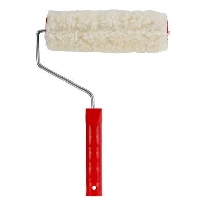 Валик "Натуральный мех", в сборе, 200 мм, D 48 мм, D ручки 6 мм, крепление шплинтом Сибртех