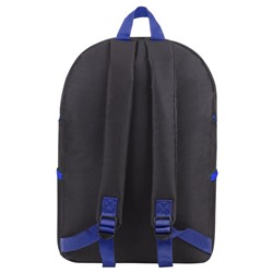 Рюкзак STAFF TRIP универсальный, 2 кармана, черный с синими деталями, 40x27x15,5см, 270786